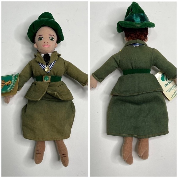 Rare 1960s Vintage Girl Scouts Clover Green Shoulder Purse Bag & Plush Doll Set - Picture 14 of 16